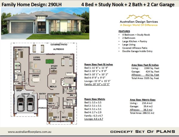 4 Bedroom Modern Home Plan